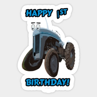 Happy 1st birthday tractor design Sticker